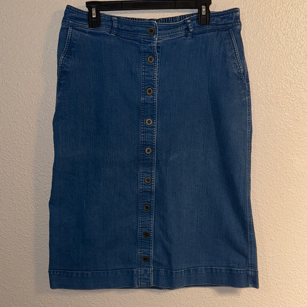Laura Scott Blue Denim Pencil Skirt